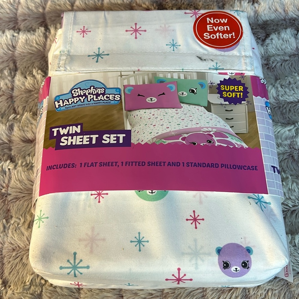 SHOPKINS twin sheet set